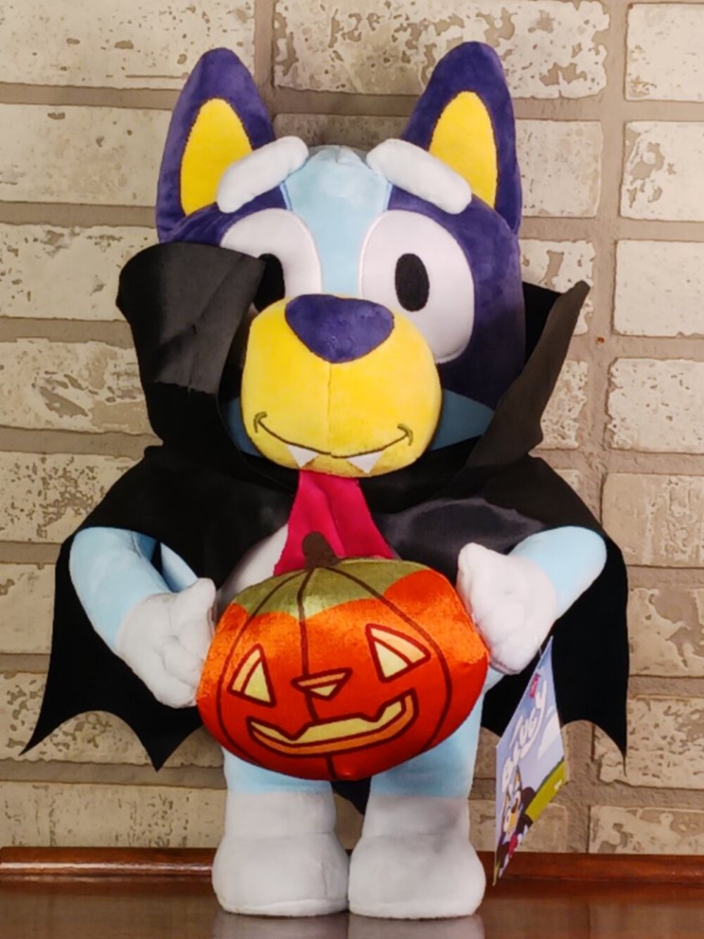 Bluey Indoor Greeter 18'' Halloween Vampire Pumpkin Decor Plush